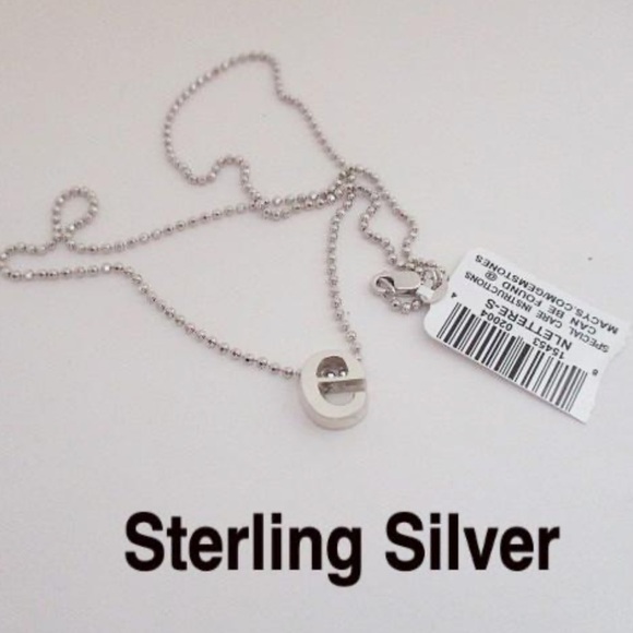 Alex Woo Sterling Silver Little Letters “E” Charm Necklace 16” NWT - Picture 9 of 9